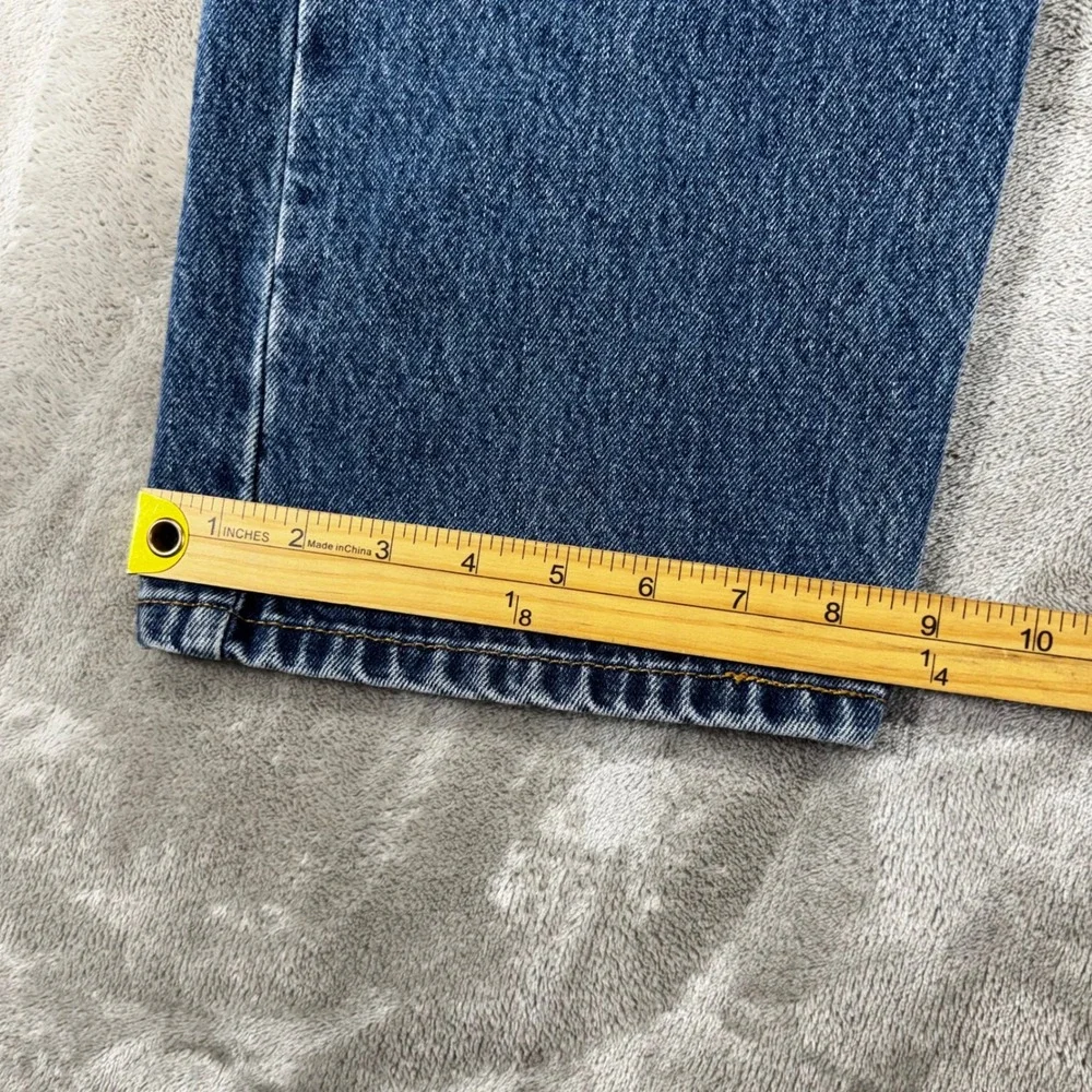 Levis 505 Regular Fit Jeans Mens 42x32 Blue Excellent Medium‎ Wash Straight Leg